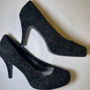 Olsenboye Black Sparkle Heels